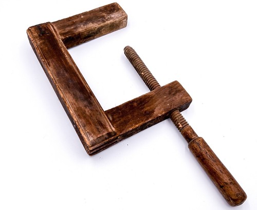 Antike holzschraubzwinge - antike,