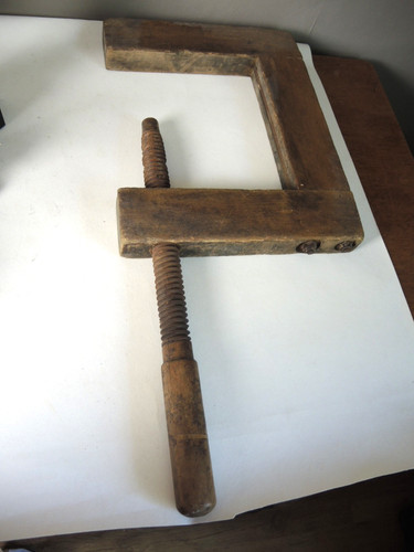 Antiker holz schraubstock - antiker,