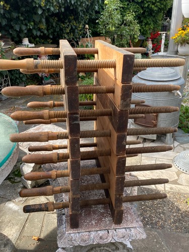 Antike holzschraubzwinge - antike,