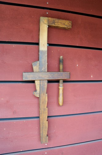 Große antike schraubzwinge - große,